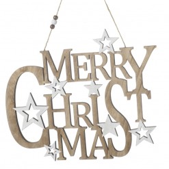 Large Hanging Wooden Christmas Sign